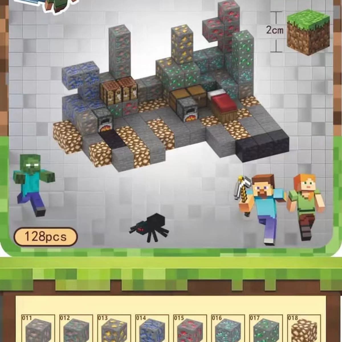 Zabawki Klocki Magnetyczny Minecraft