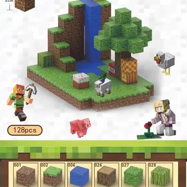 Zabawki Klocki Magnetyczny Minecraft