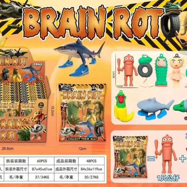 Zabawki Saszetki Brain Rot 40 szt