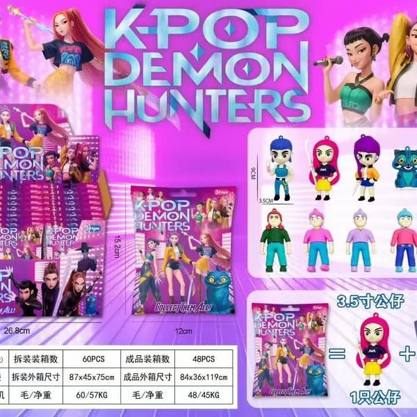 Zabawki Kpop Demon Hunters Mini Figurki 60szt