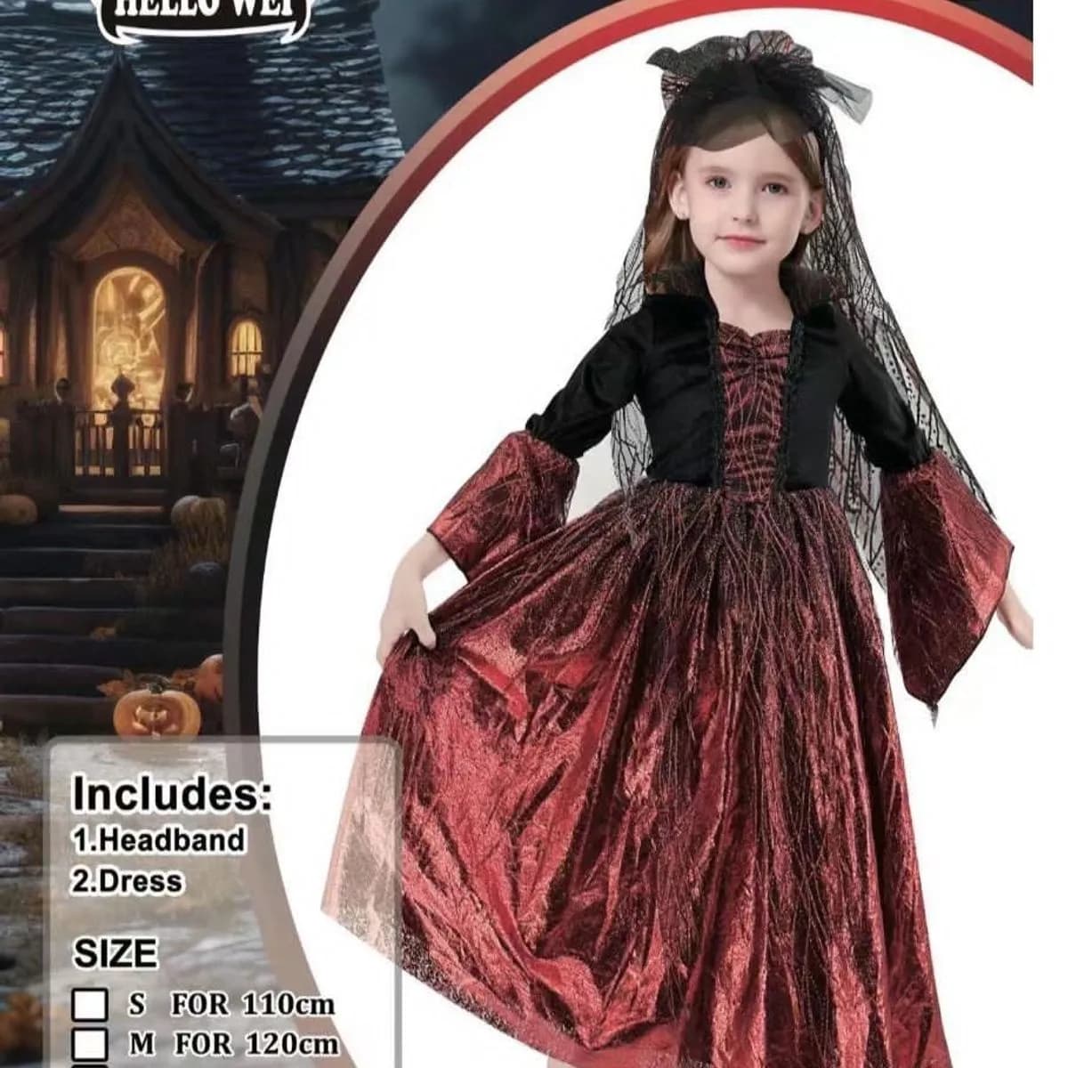 Strój Halloween DXJC6372 dziewczynka S/M/L/XL