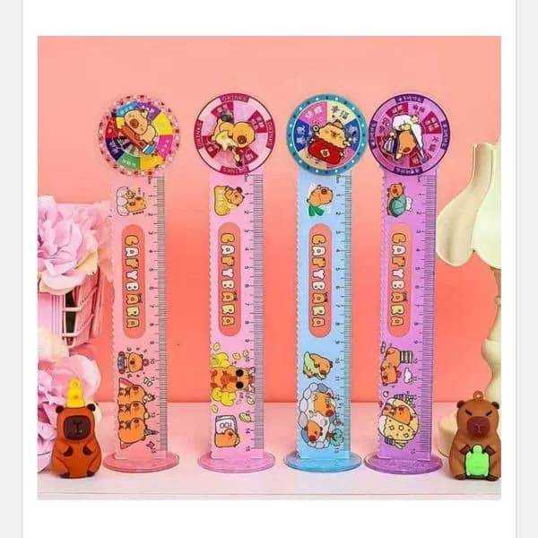 Linijka Plastikowa dla Dzieci Capybara 4 Kolory