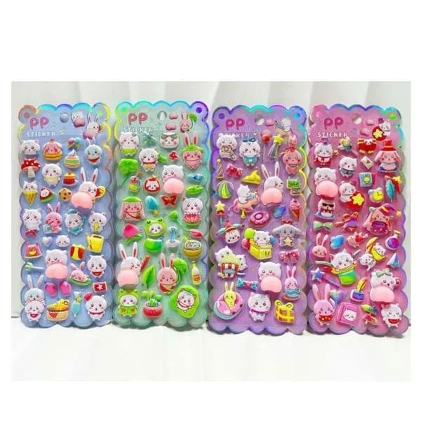 Zabawki Naklejki 3D z Postaciami Zwierząt i Słodyczy