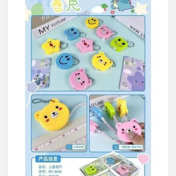 Miarka krawiecka zwijana dla dzieci z uchwytem zwierzątka