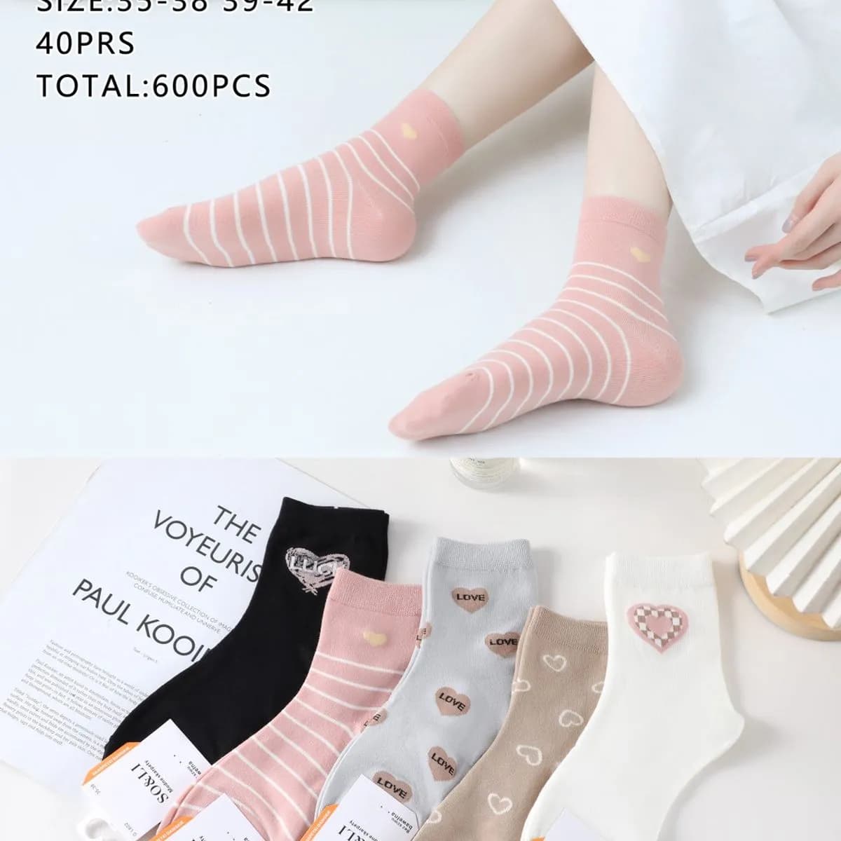 Skarpetki damskie SO&LI rozmiar 35-39/40-42, 40 par