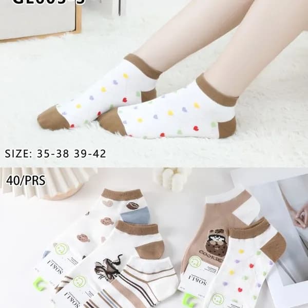 Skarpetki damskie SO&LI GL603-3 z nadrukami, roz. 35-42
