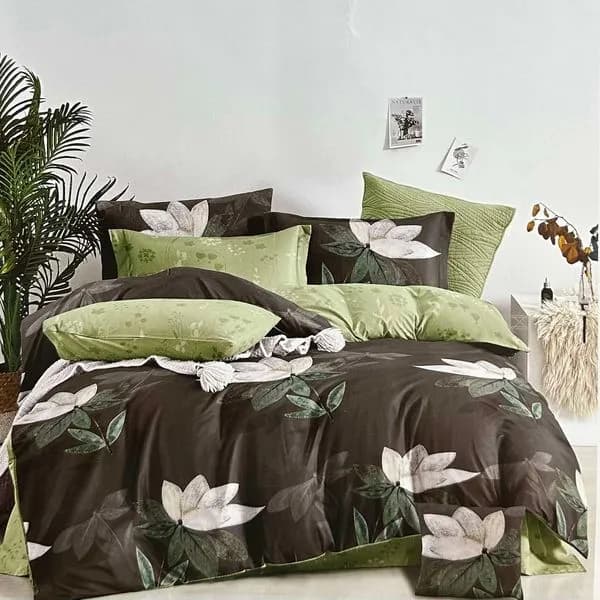 Komplet Pościel 3D 3CZ 200/220 Zielony/Czarny