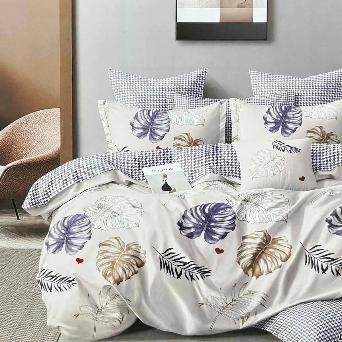 Komplet Pościel 3D 3CZ 200/220 z motywem liści