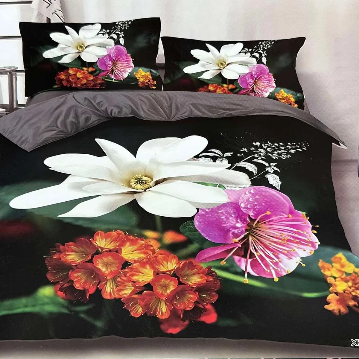 Komplet Pościel 3D 3CZ 200/220 Kwiaty