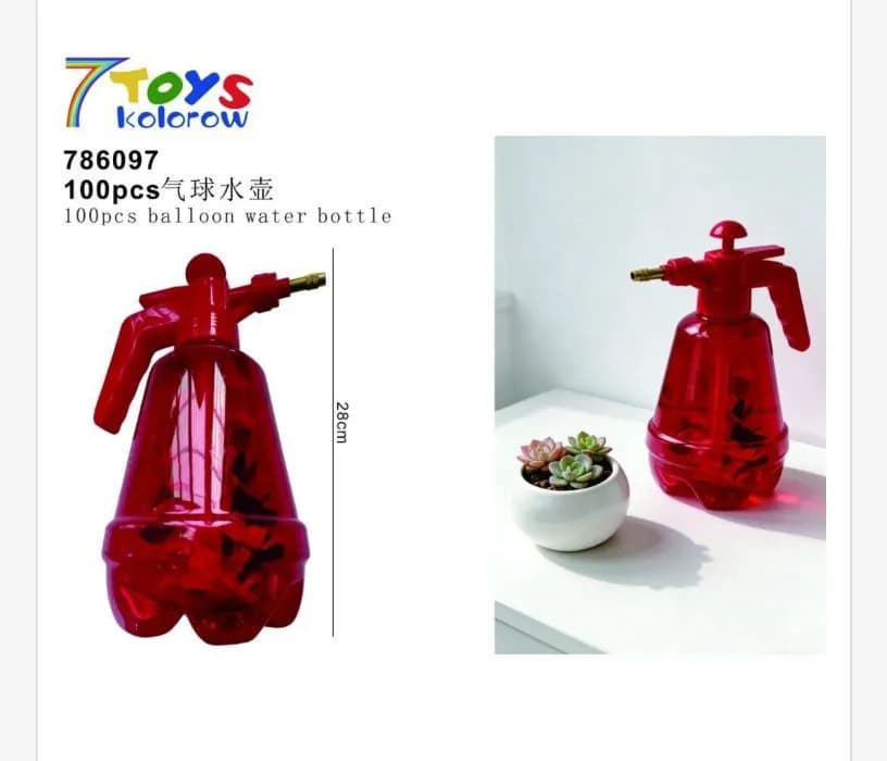 Balony wodne 100 szt. butelka napełniacz 26 cm czerwona