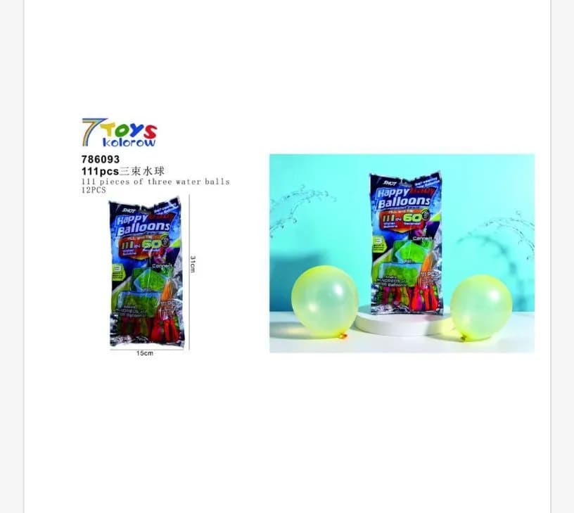 Balony Wodne Jumbo 11cm, 12 szt w opakowaniu