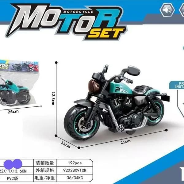 Zabawka Motocycle DIY 21cm - Motor z dźwiękiem i światłem