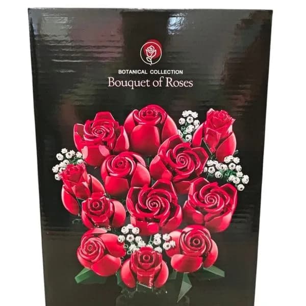 Klocki Kwiaty 822PCS Bukiet Czerwonych Róż Botanical Collection