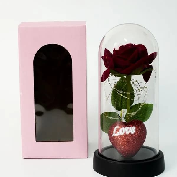 Pudełko Prezent Kwiaty LED