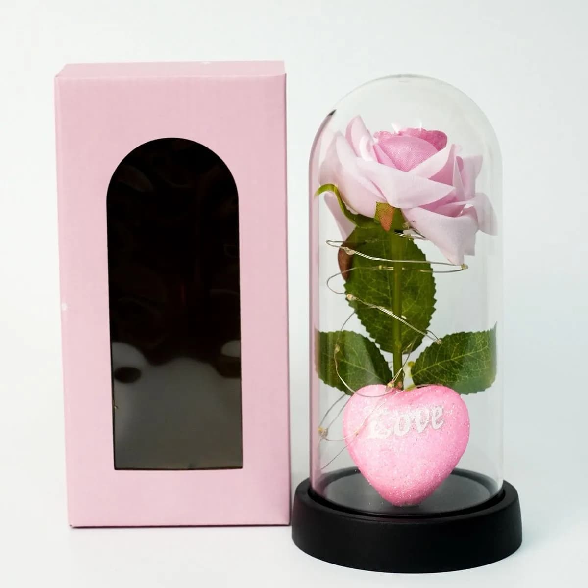 Pudełko Prezent Kwiaty LED