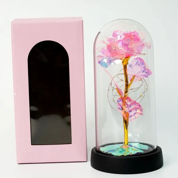 Pudełko Prezent Kwiaty LED