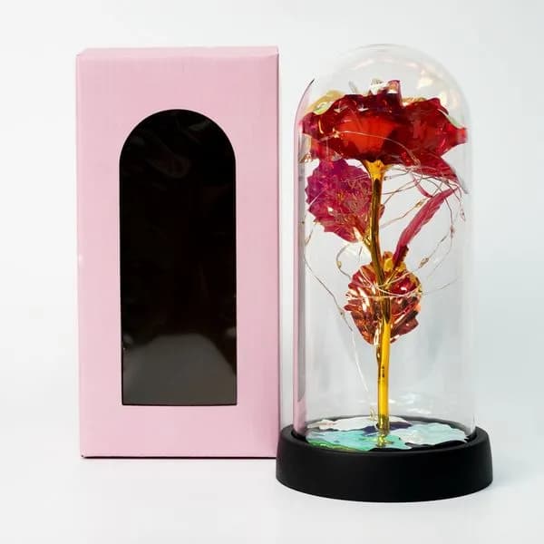 Pudełko Prezent Kwiaty LED