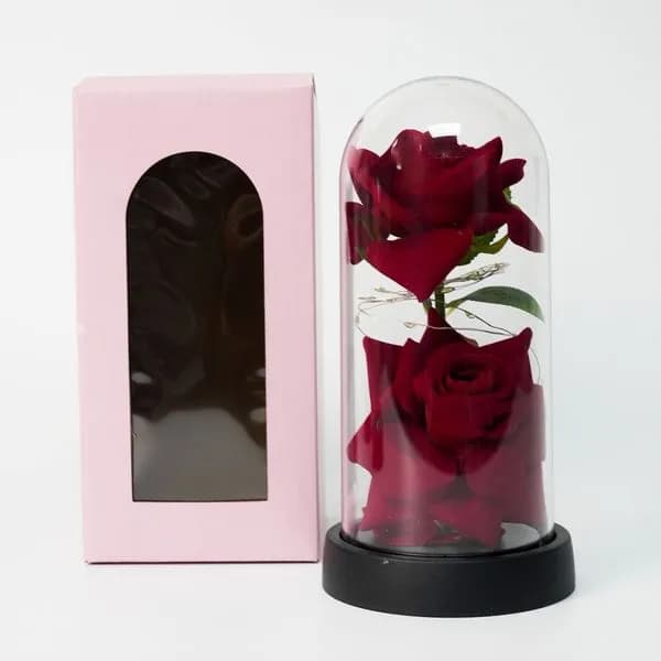 Pudełko Prezent Kwiaty LED