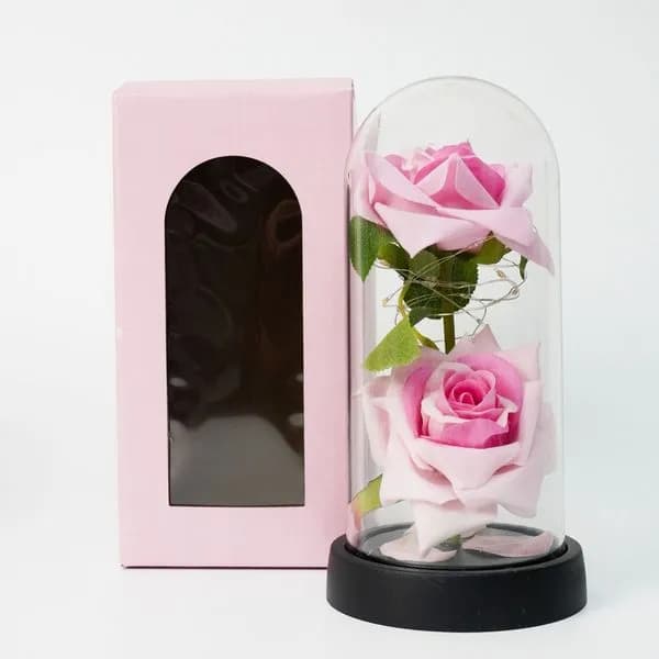 Pudełko Prezent Kwiaty LED