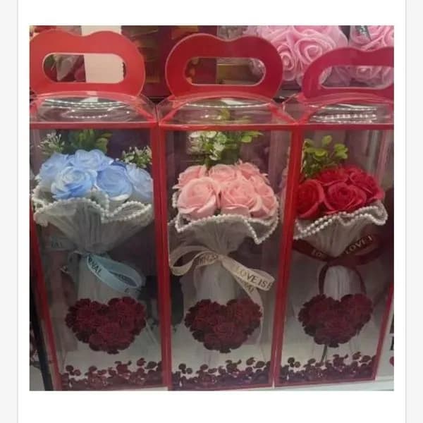 Pudełko Prezent Kwiaty LED