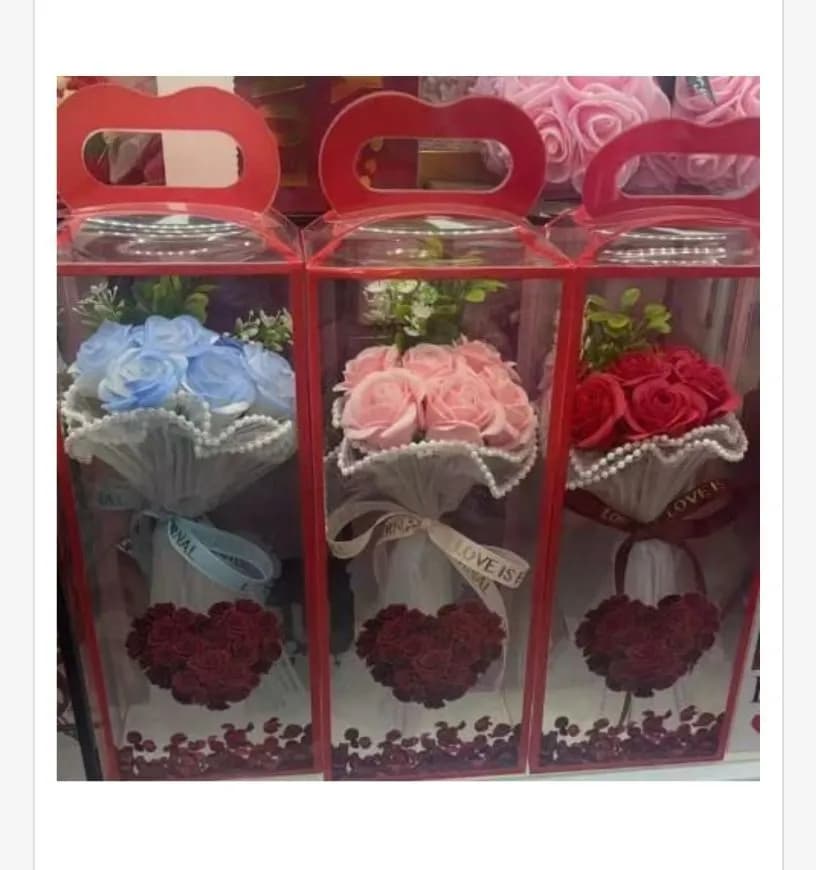 Pudełko Prezent Kwiaty LED