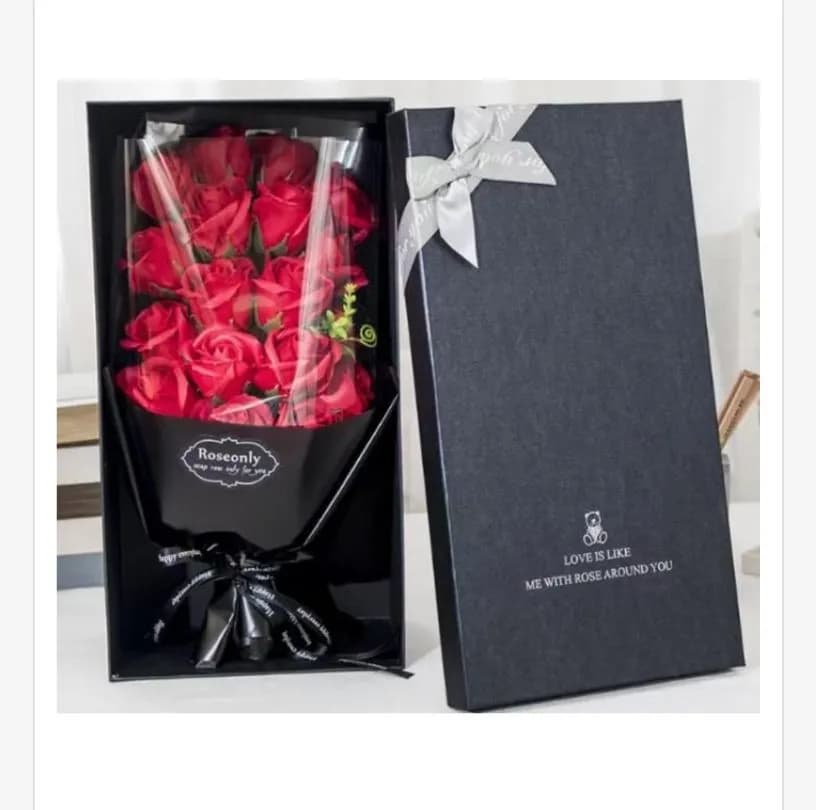 Pudełko Prezent Kwiaty LED