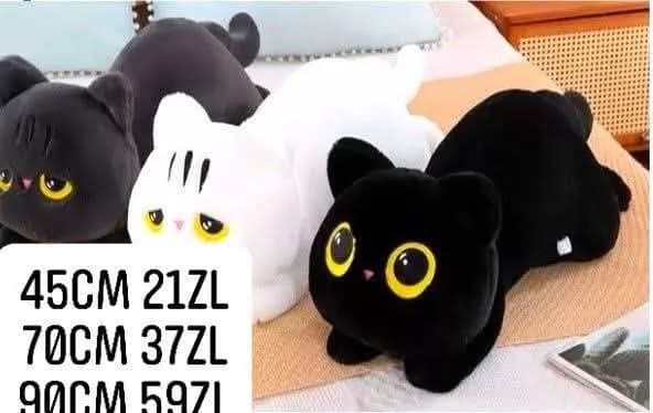 Maskotka Pluszowa Kot 70cm Czarny/Biały