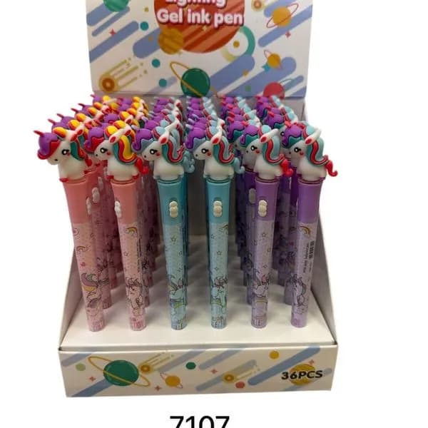Długopis żelowy z jednorożcem Lightning Pen 36 szt