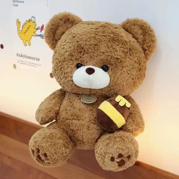 Maskotka miś z kocykiem i miodem brązowy 60226-224