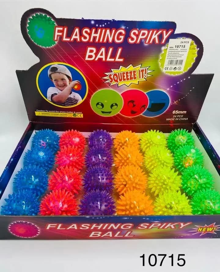 Świecące Kolczaste Piłki Flashing Spiky Ball 65mm
