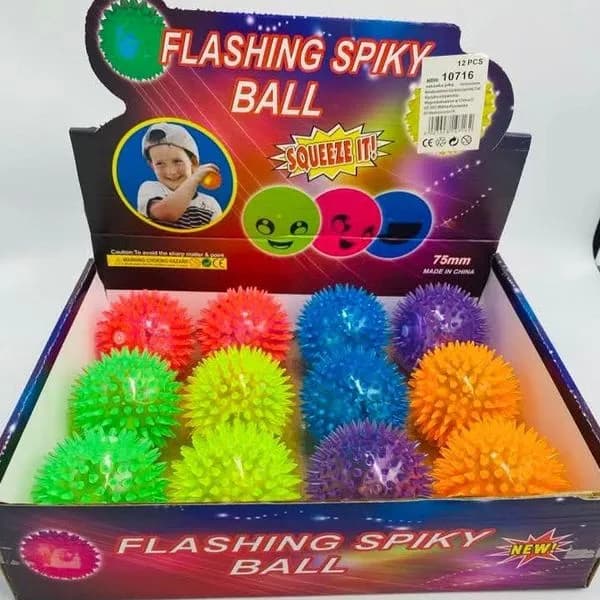 Świecące Kolczaste Piłki Flashing Spiky Ball 75mm