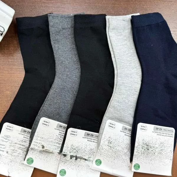 Skarpetki męskie długie granatowe, szare, czarne 60326-118