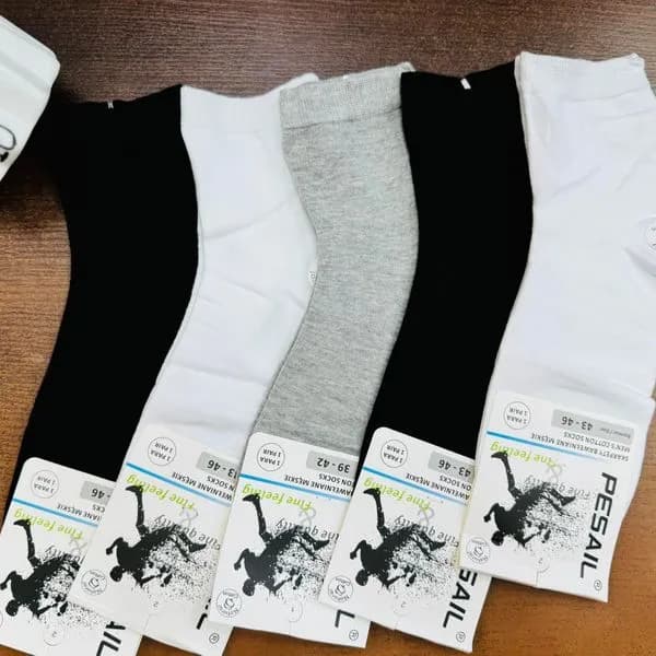 Skarpetki męskie 39-42 Sail czarne białe szare