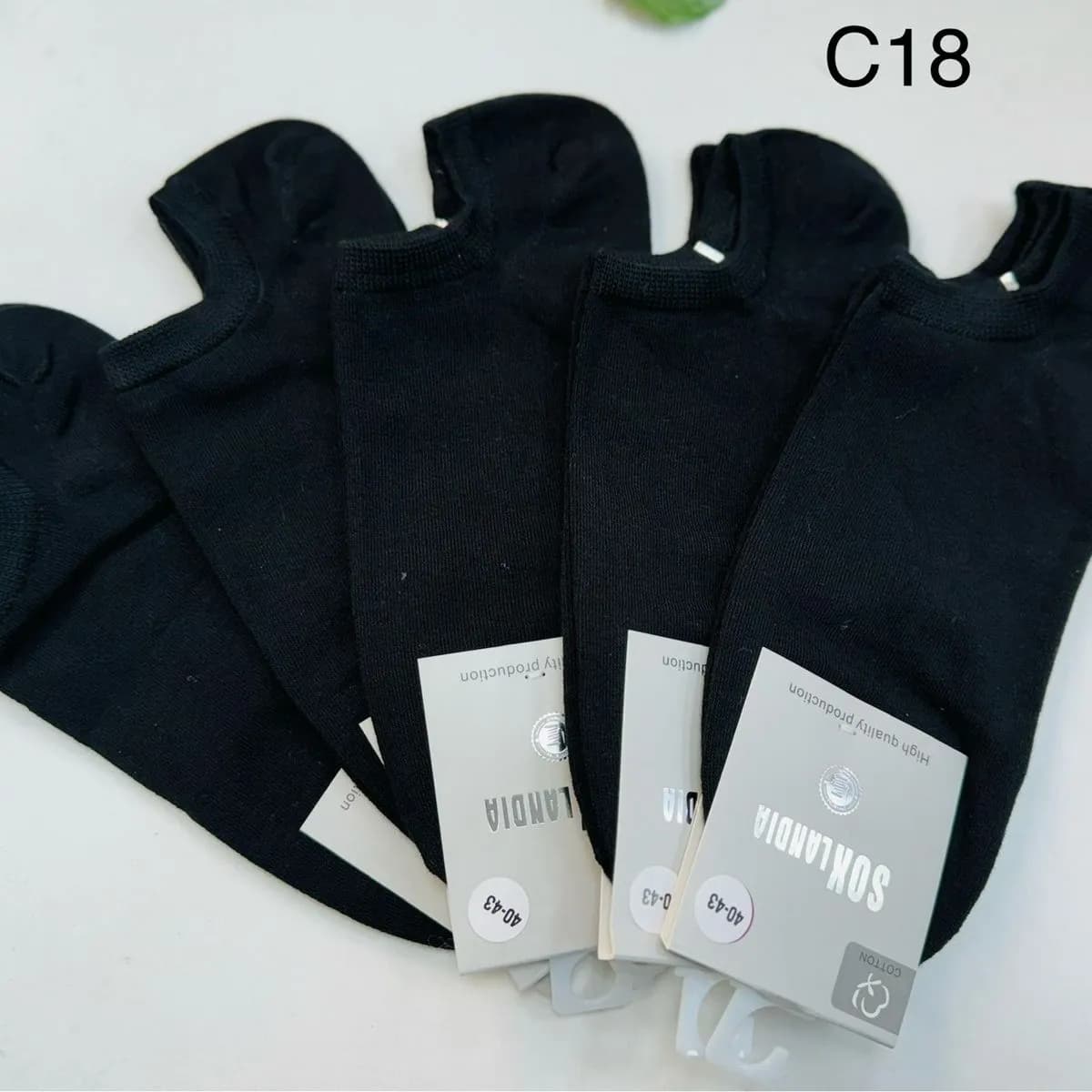 Skarpetki męskie czarne stopki model C18