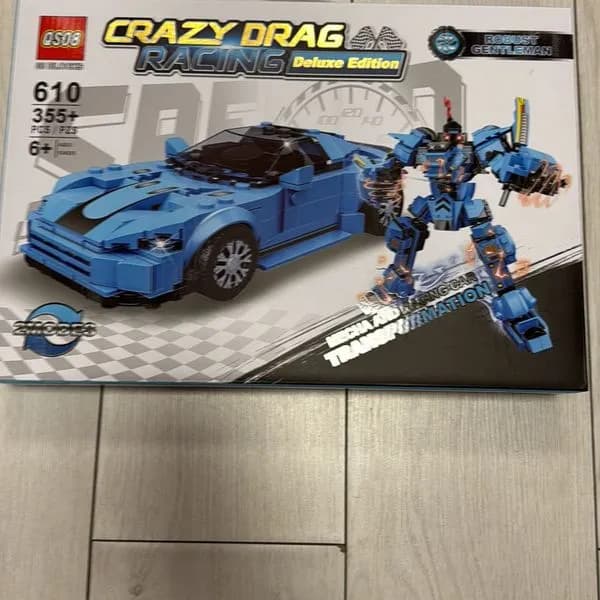 Zabawki Klocki Crazy Drag 2in1 Auto Robot