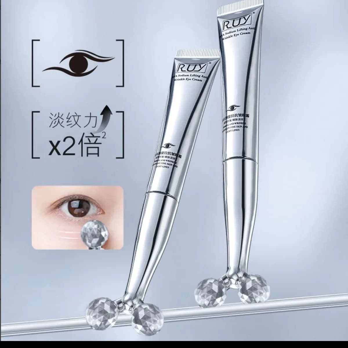 RUY DNA Sodium Lifting And Wrinkle Eye Cream z podwójnym masażerem