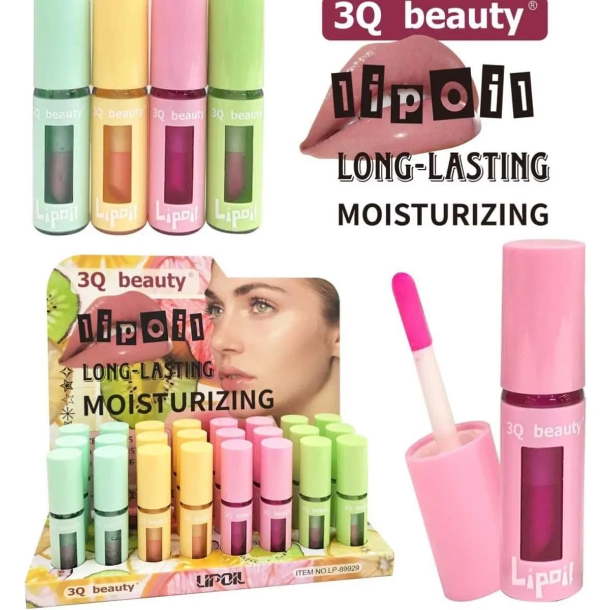 Olejek do Ust 3Q Beauty Nawilżający Lip Oil Long-Lasting 48 szt.
