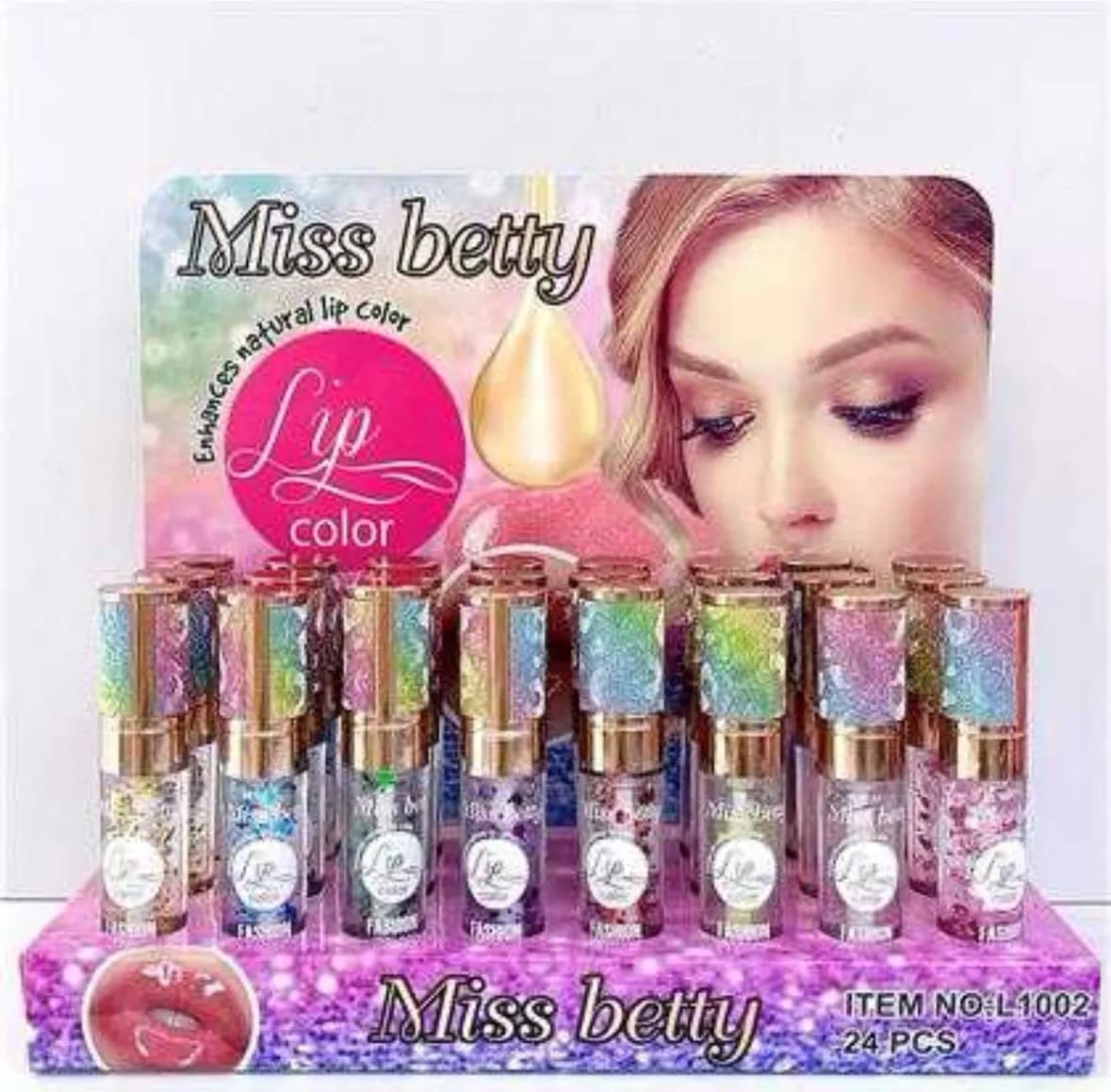 Miss Betty Lip Kolor - Błyszczyk Podkreślający Kolor Ust, 24 szt.