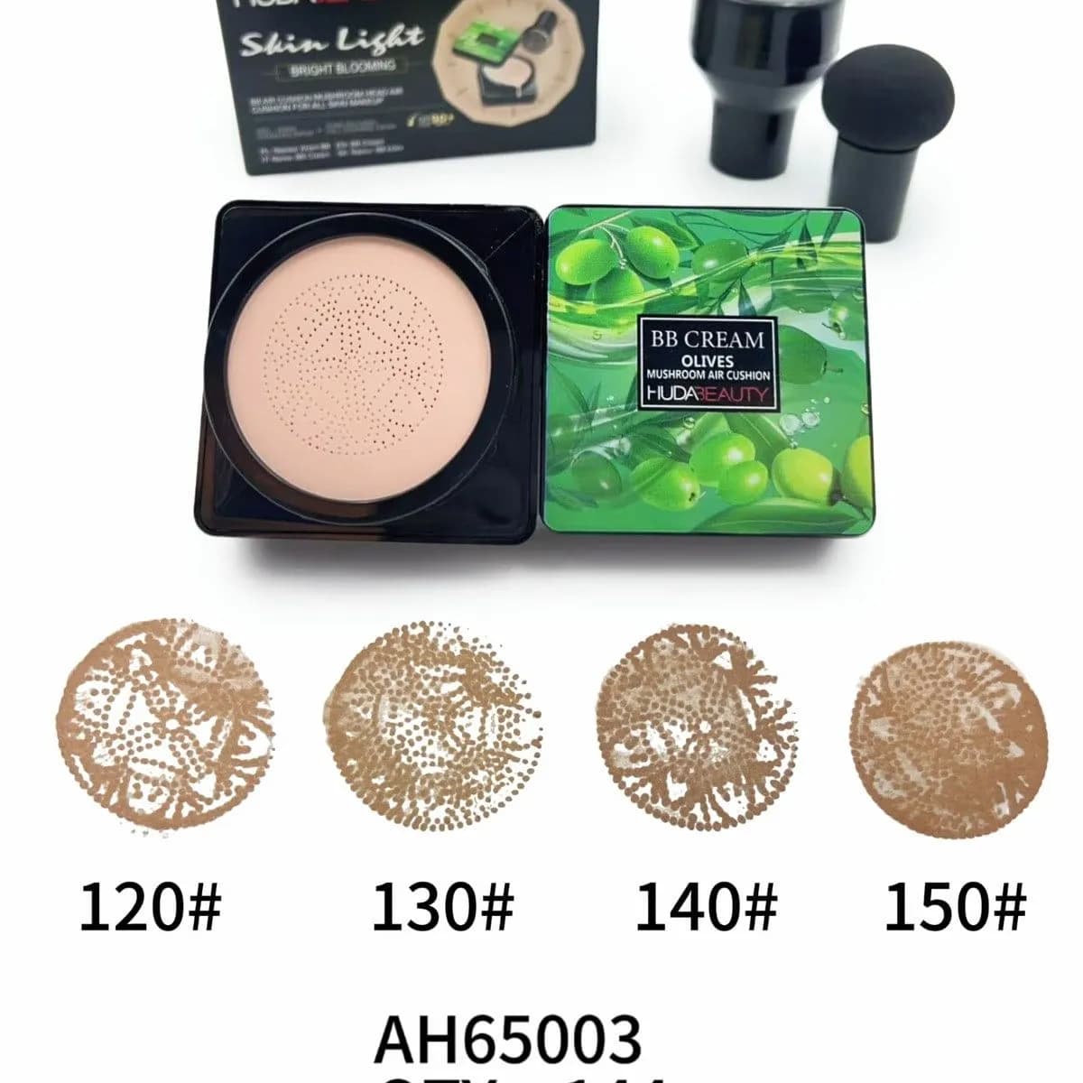 HUDABEAUTY BB Krem Mushroom Air Cushion Olives - 12 szt.