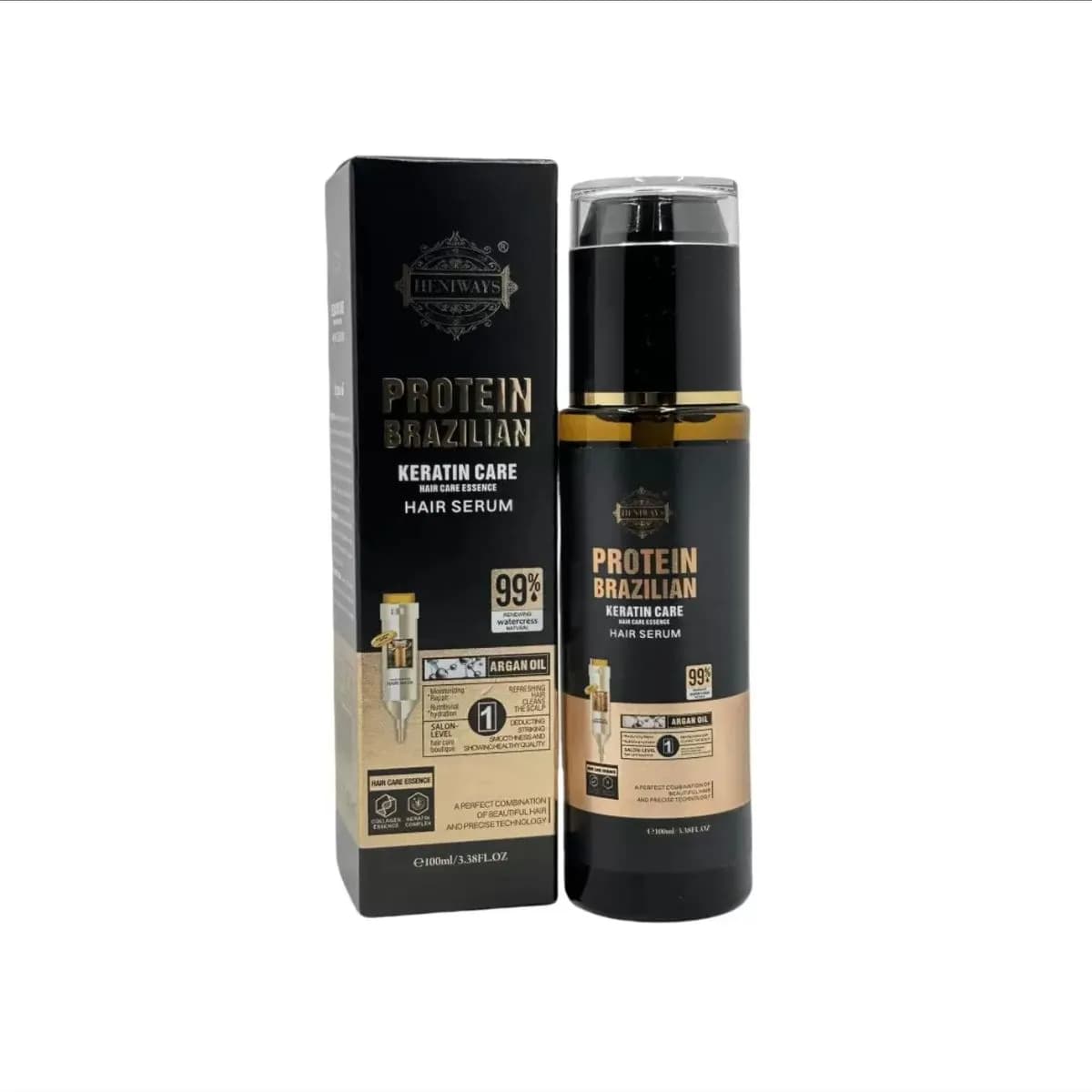 Serum do włosów Heniways Protein Brazilian Keratin 100ml z arganem