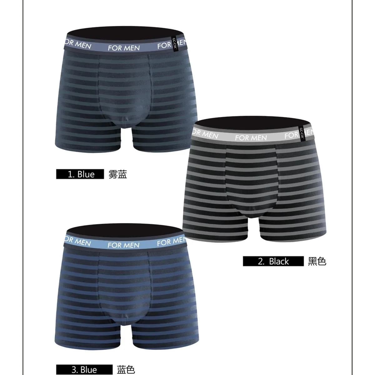 Bokserki męskie GC-CSK 3 szt. granatowe, szare, czarne