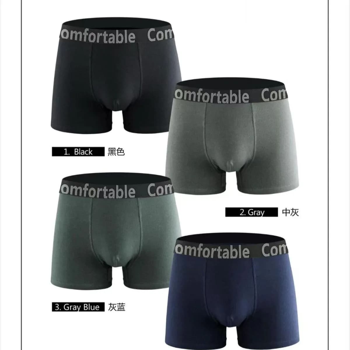 Bokserki męskie Comfortable Com 4 szt mix kolorów