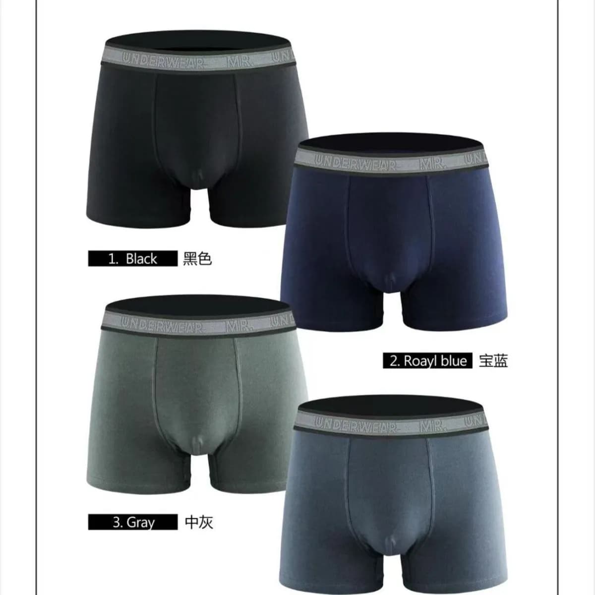 Bokserki męskie 4 szt. mix kolorów XL-XXL SKU 7012026-157