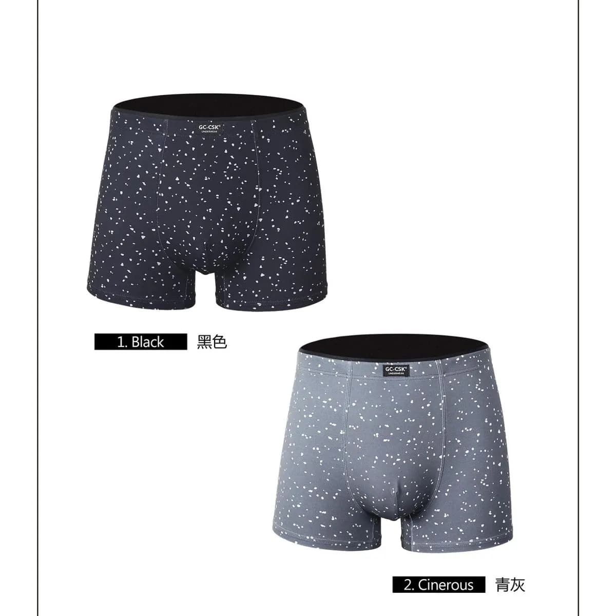 Bokserki męskie GC-CSK 12 szt. XL-3XL, czarny i szary