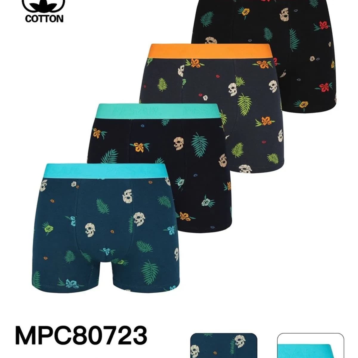 Bokserki męskie PESASAIL XL wzorzyste 95% bawełna