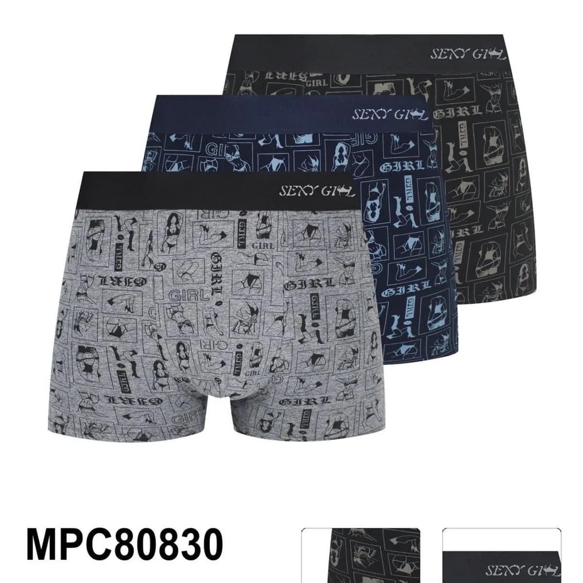 Bokserki męskie Pesail SXY 3 szt. S-XXL 95% bawełna