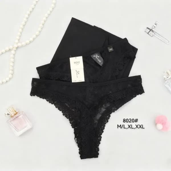 Majtki damskie koronkowe czarne M/L XL XXL 80204