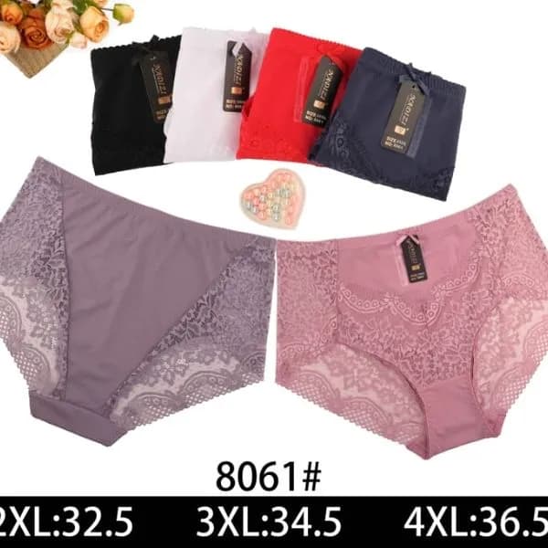 Majtki damskie koronkowe 2XL-4XL 8061#