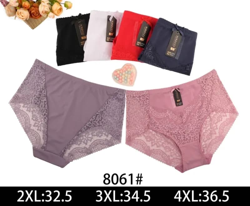 Majtki damskie koronkowe 2XL-4XL 8061#