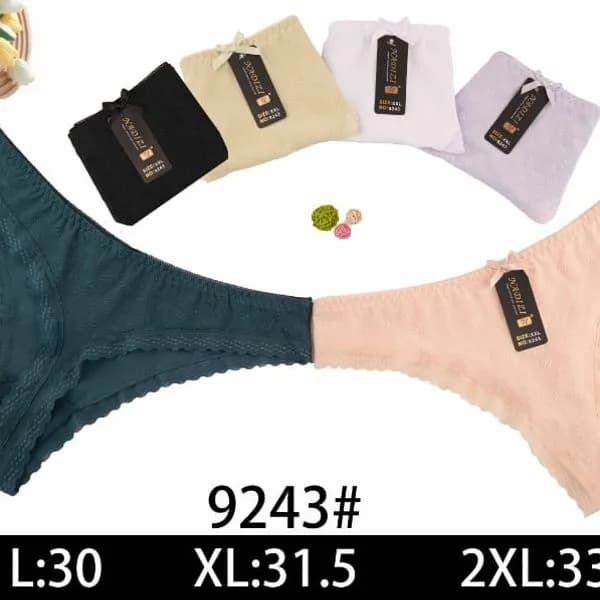 Majtki damskie stringi 9243# L:30 XL:31.5 2XL:33